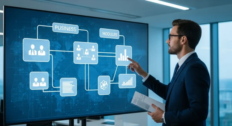 A professional comparing business software to determine is Salesforce an ERP system for enterprise data management.
