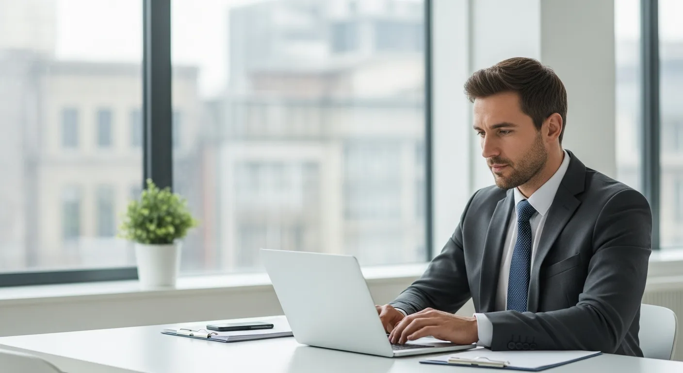A professional man streamlining human resources workflows and data integration using the Paylocity API.
