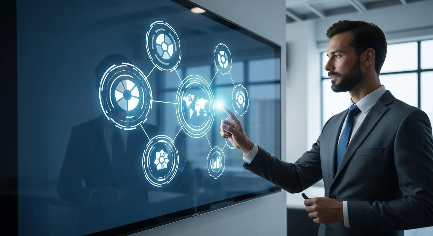 Professional developer optimizing enterprise workflows using the Quickbase API on a high-tech dashboard.