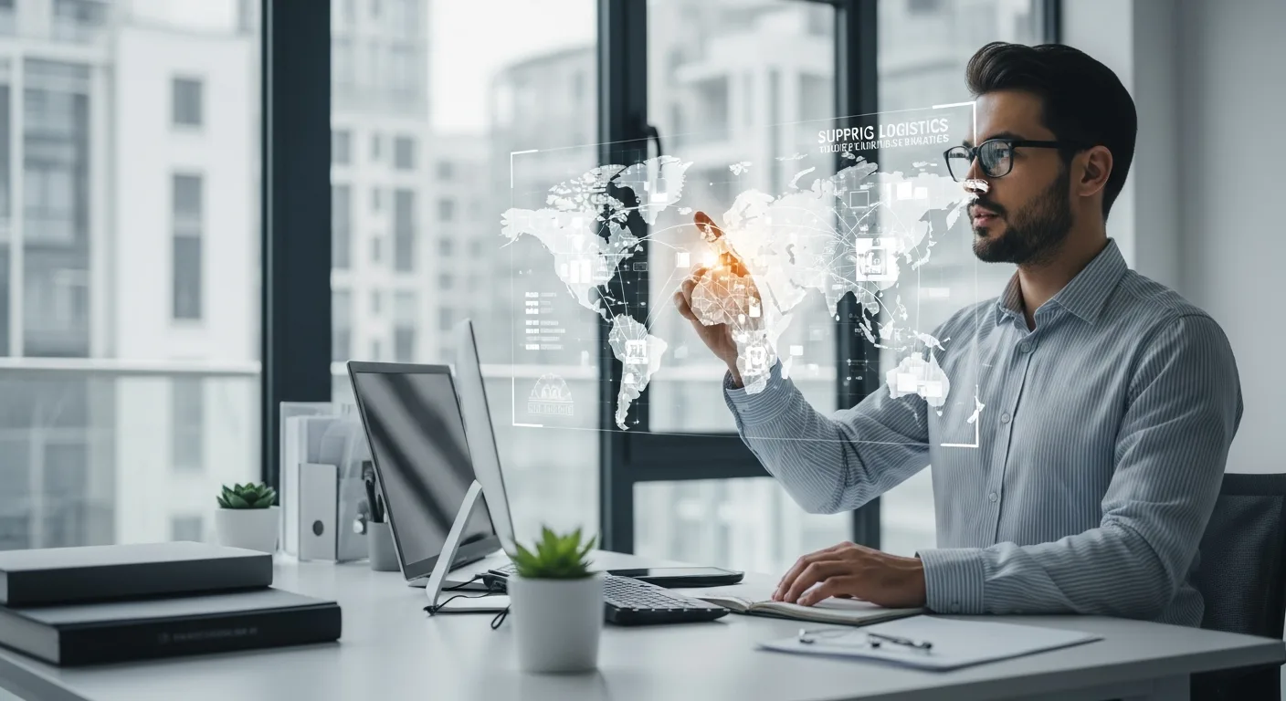 A professional managing data through a seamless B2B ecommerce ERP integration to reduce supply chain friction.