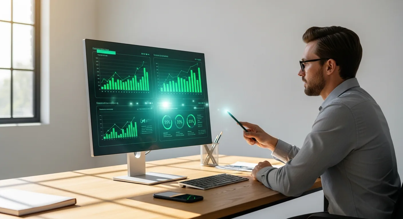 A professional analyzing financial data to determine the best erp system for high ROI in a 2026 business setting.