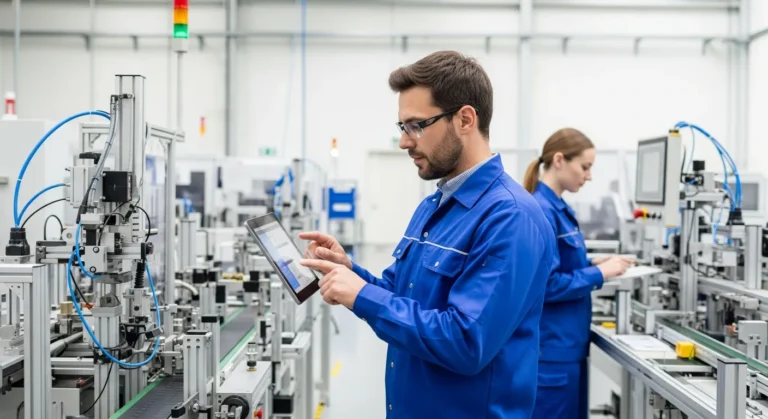 Optimizing production workflow using sap business one erp manufacturing features on a modern shop floor.
